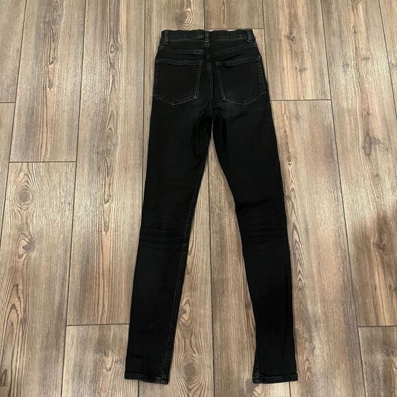 Reformation Jeans Women's Size 24 Black Harper‎ High Rise Skinny Denim - Picture 4 of 8